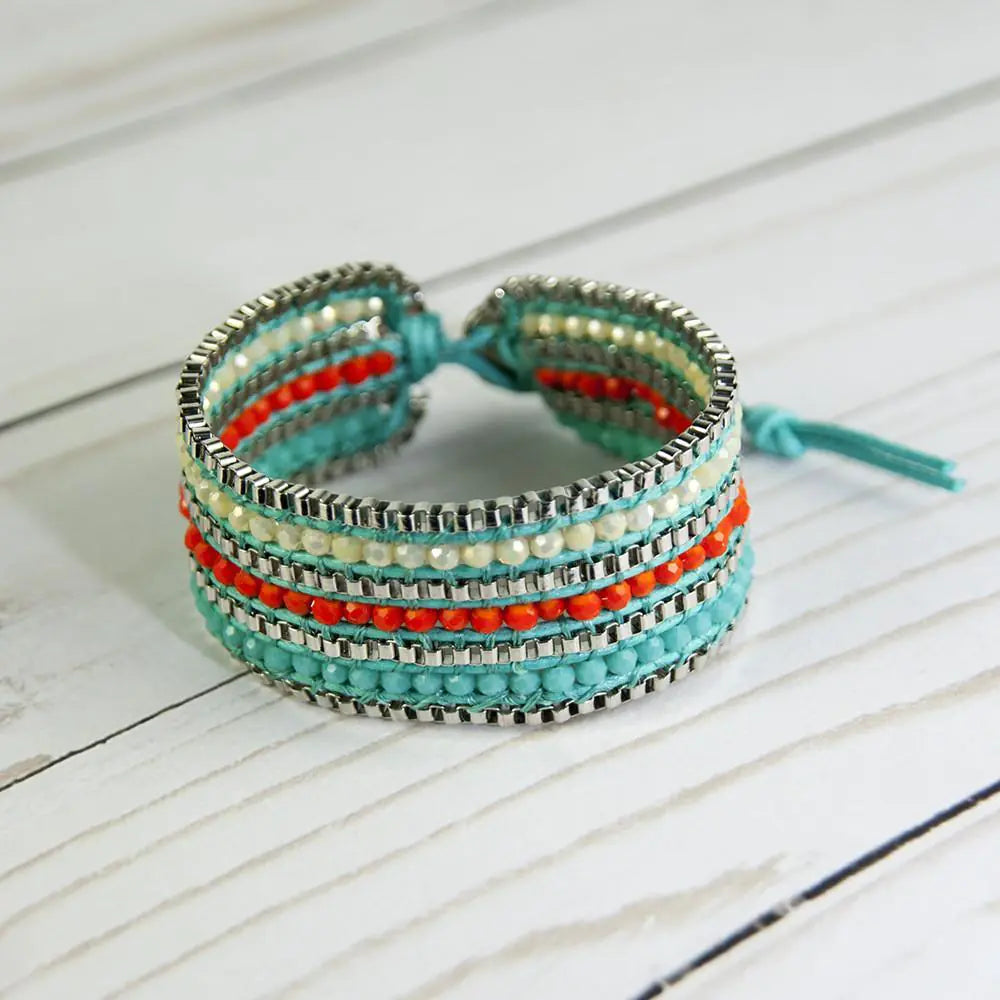 Looped  Bracelet-Tangerine