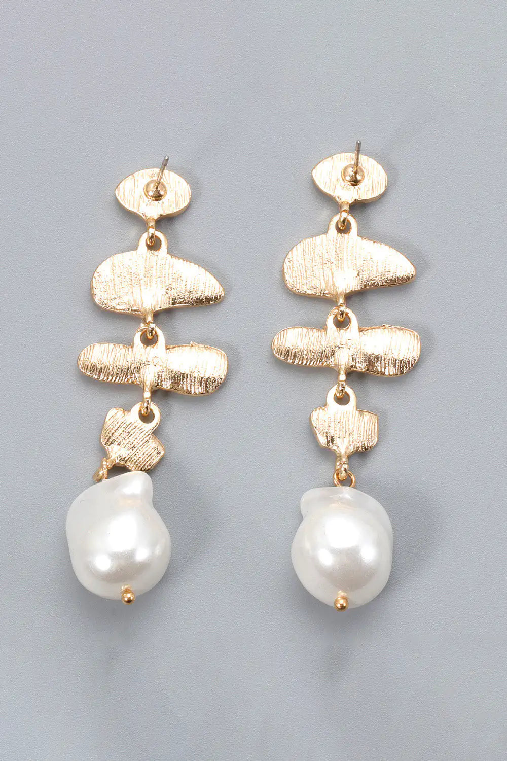 Chic Zinc Alloy Pearl Drop Earrings