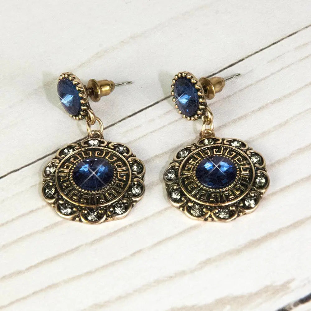 Bloom Earrings-Sapphire